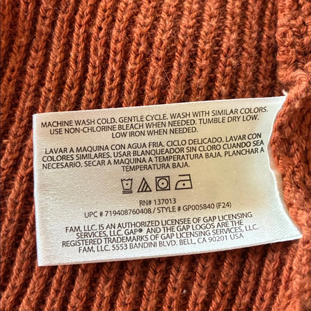 GAP Warm Brown Knit Sweater Gap Women's M Long Sleeve  Waist Coat Classic Style - Picture 11 of 16